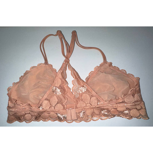 Aerie Pink Lace Crossback Bralette Size XL‎ - Picture 2 of 3